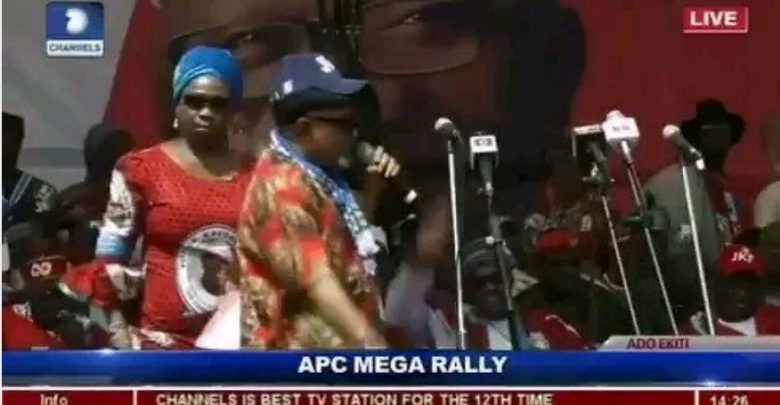 Chris Ngige ‘campaigns’ for Fayose at APC rally