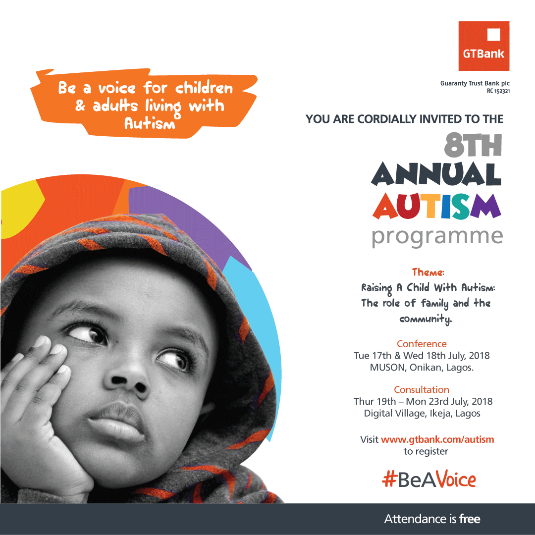 GT Bank rallies support for children with autism, set to hold 8th annual Autism Conference