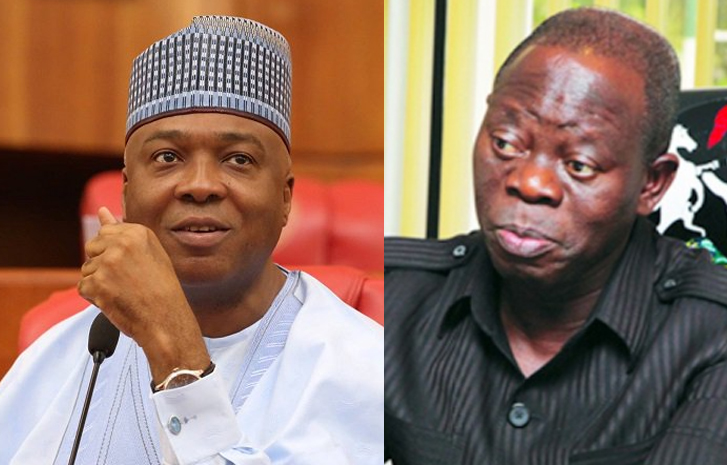 Oshiomhole tackles Timi Frank, Saraki for accusing him of taking bribe and advising he resigns