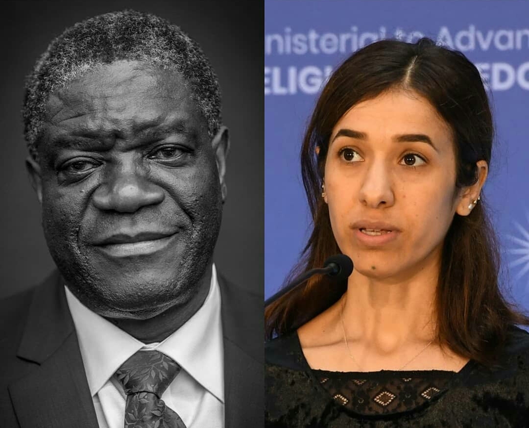 Iraqi Nadia Murad and Congolese Denis Mukwege are winners of 2018 Nobel Peace Prize