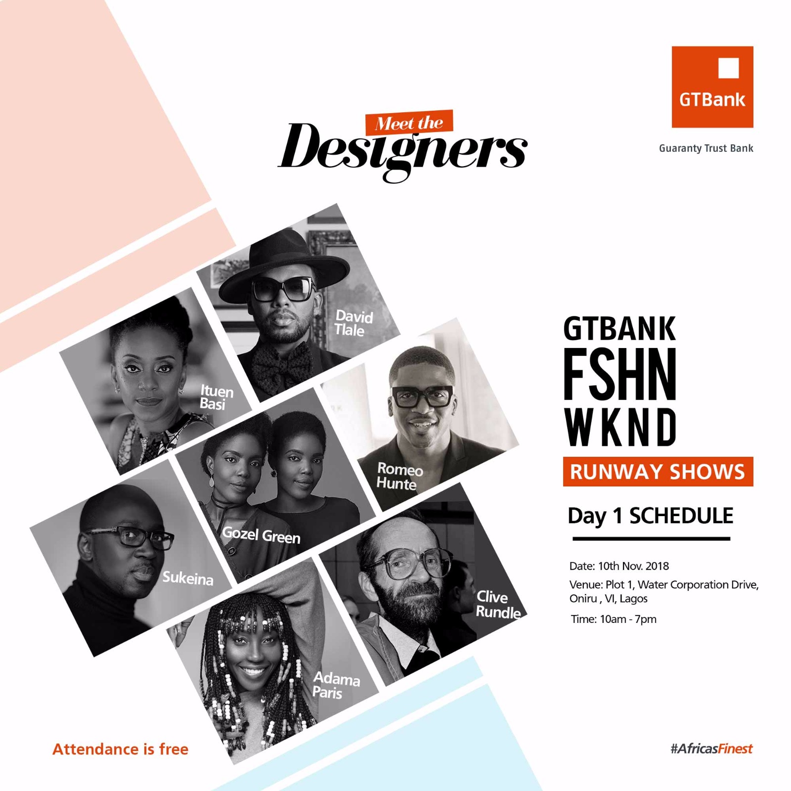 Meet the runway designers for day 1 of GTBank Fashion Weekend