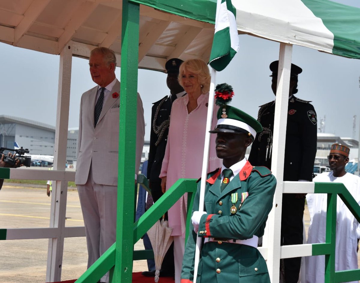 Photos, video of Prince Charles and wife, Camilla as they arrive Nigeria