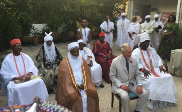 “Return our artifacts”, Oba of Benin tells Prince Charles at meeting with traditional rulers