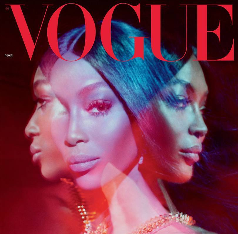 Naomi Campbell covers British Vogue, March edition