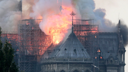 boezem heldin wildernis Macron promises reconstruction of Notre-Dame cathedral after major fire as  Gucci CEO pledges $113m towards it. - Ivory NG
