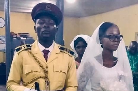 Photos: Visually impaired LASTMA officer, ties the knot