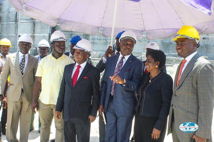 Bishop Oyedepo visits Salvation Ministries 90,000 capacity ‘Hand of God’