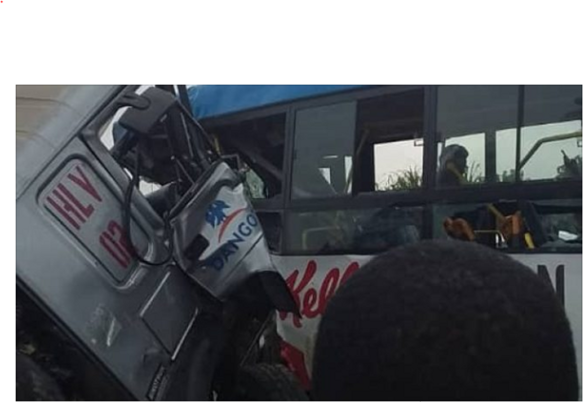One dead, 59 injured as Dangote truck collides with BRT bus