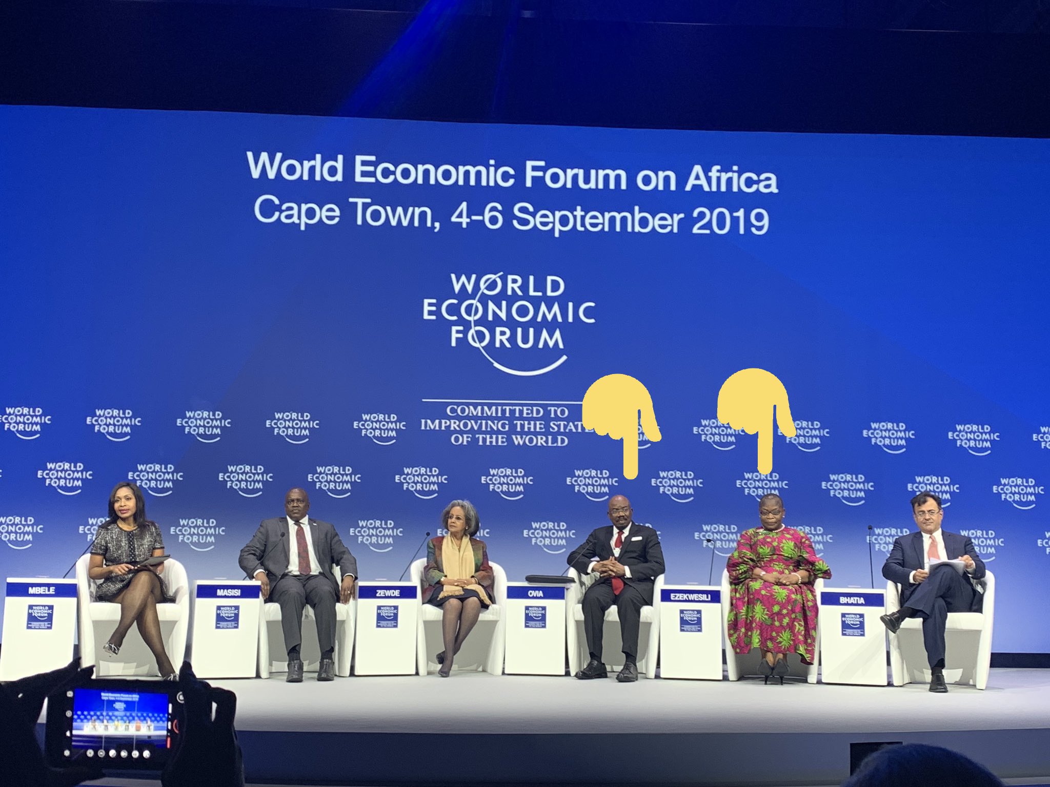 Despite Nigeria’s boycott, Oby Ezekwesili, Jim Ovia attend WEF 2019