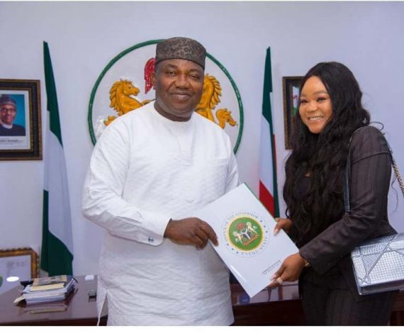 Ugwuanyi appoints actress, Rachael Okonkwo, Youth Ambassador