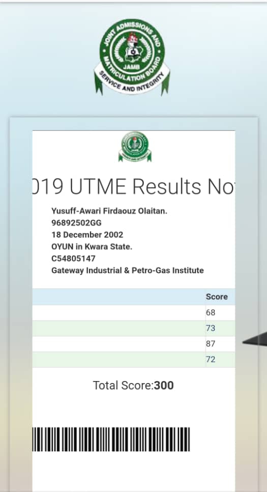 Nigerian student denied university admission despite scoring 300 in UTME