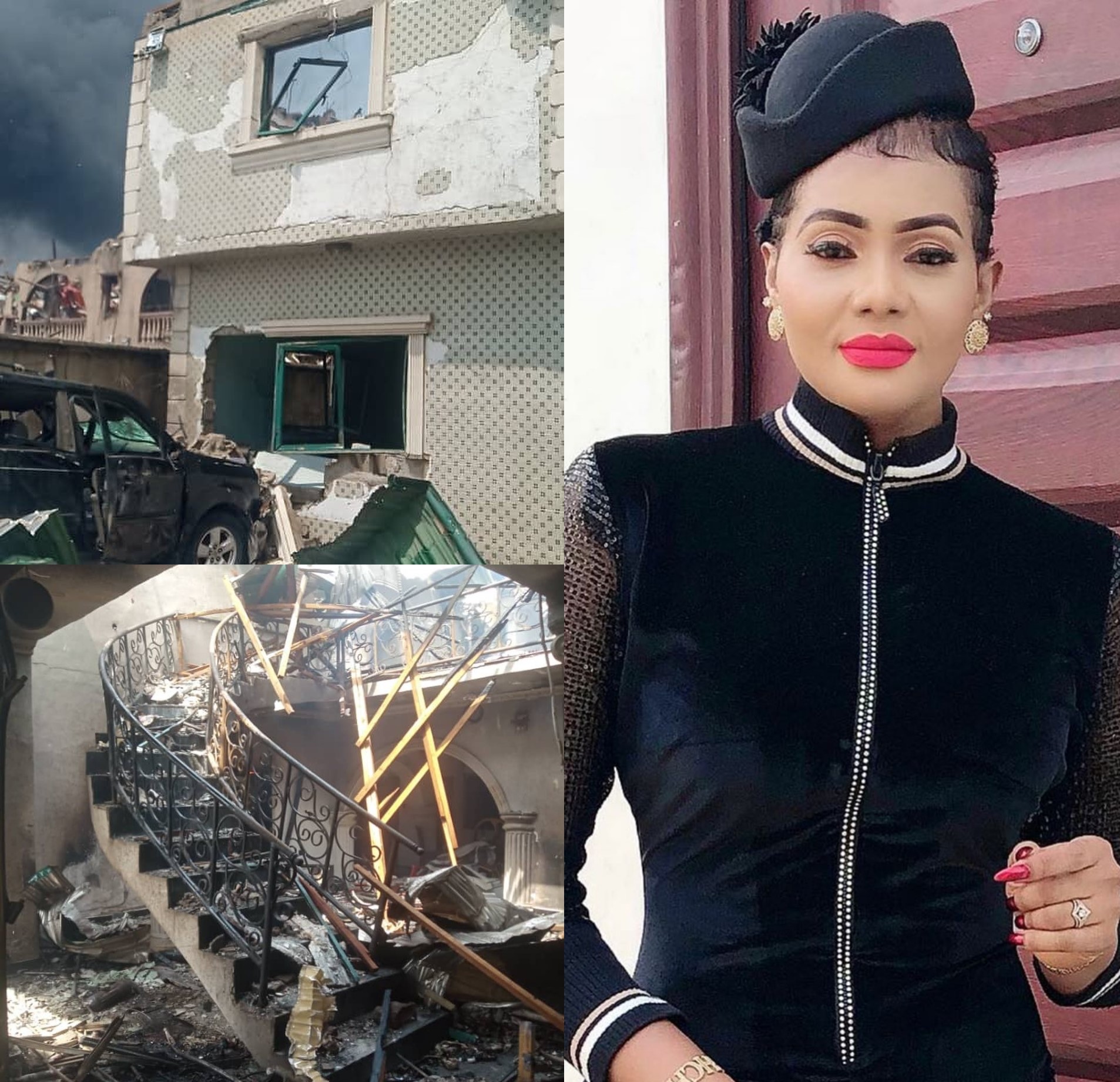 Nollywood actress loses houses, cars, beauty complex to Abule-Ado explosion