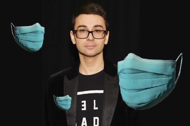 Designer Christian Siriano creates face masks for health workers