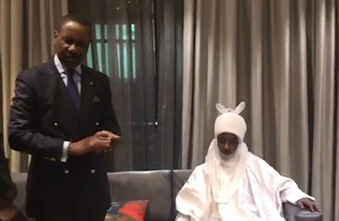 Sanusi arrives Lagos, receives prayers from Pastor Ighodalo