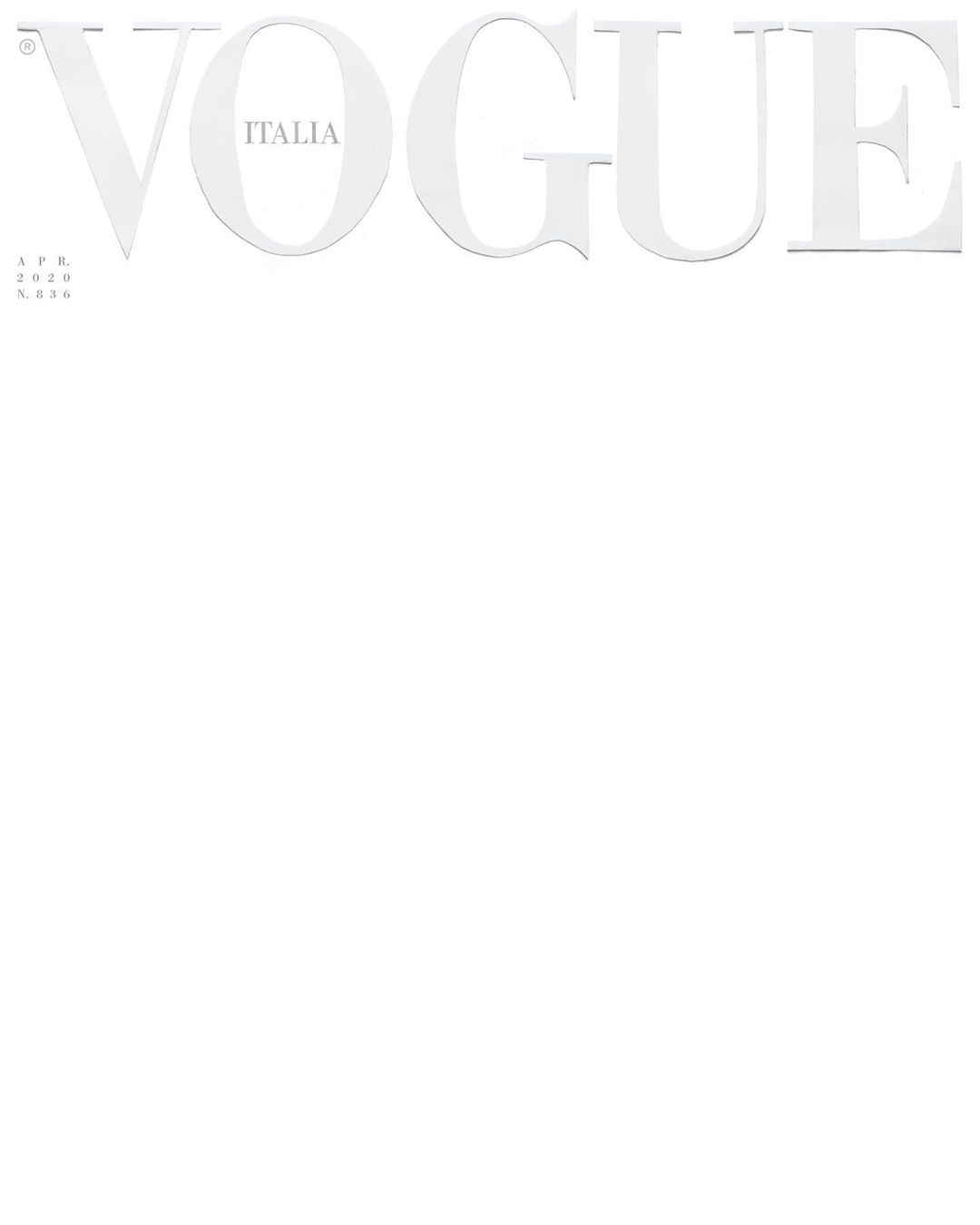 COVID-19: Vogue Italia makes a powerful statement with blank white cover