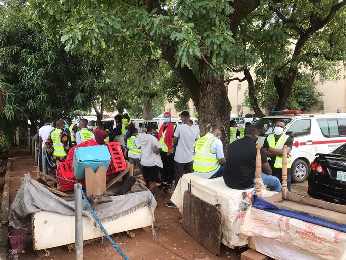 See photos of Abuja COVID-19 response team on strike over non-payment of allowances