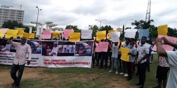 Protesters demand arrest of Tinubu over 2019 election eve bullion vans