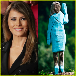 Melania Trump statue burned in her native Slovenia