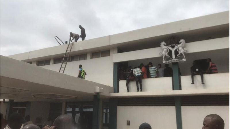 Edo Assembly roof dismantled, legislative mace removed