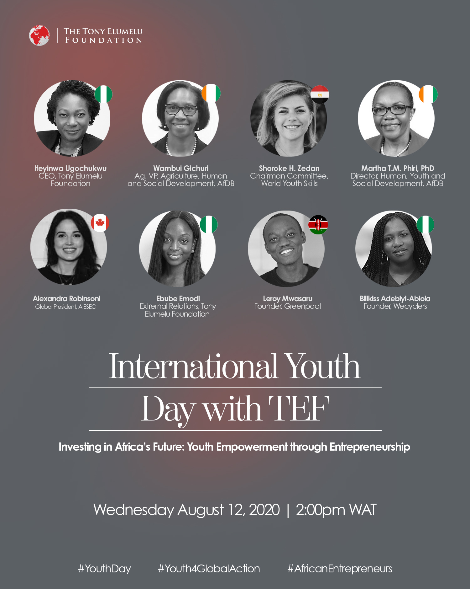 Tony Elumelu Foundation marks International Youth Day with theme “Youth Engagement For Global Action” agenda
