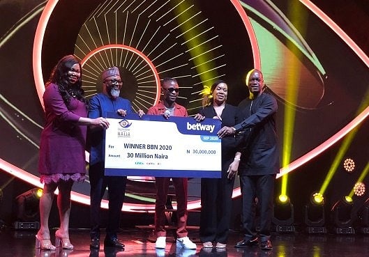 Laycon receives N30m cash prize, SUV, house