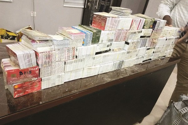 Customs nab Dubai-bound passenger with over 5,000 ATM cards concealed in beans sack Customs nab Dubai-bound passenger with over 5,000 ATM cards concealed in beans sack