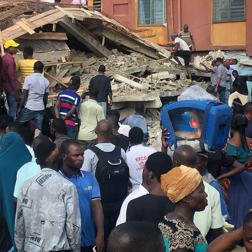Four dead, eight injured as building collapses in Lagos