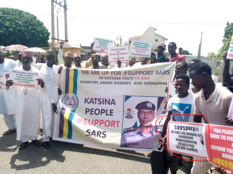 Youths in Northern Nigeria carry out pro-SARs rally
