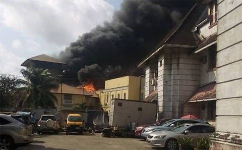 Looters burn down Igbosere High Court, Lagos
