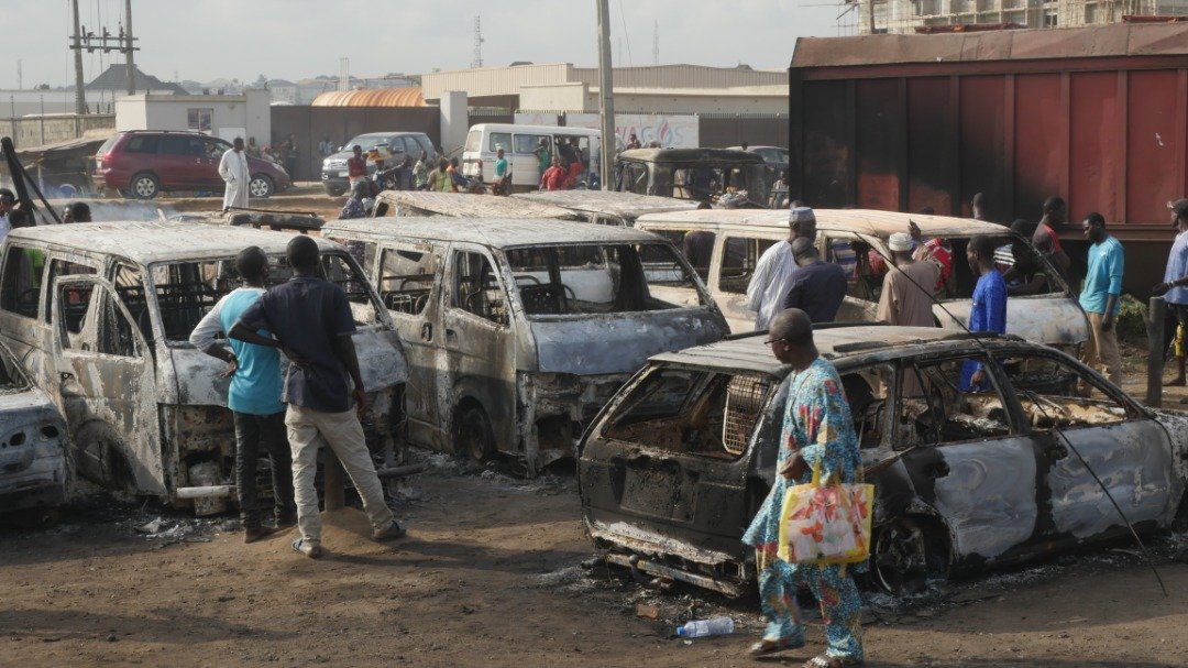 Photos: Tanker explosion at Kara bridge leaves devastation in its wake