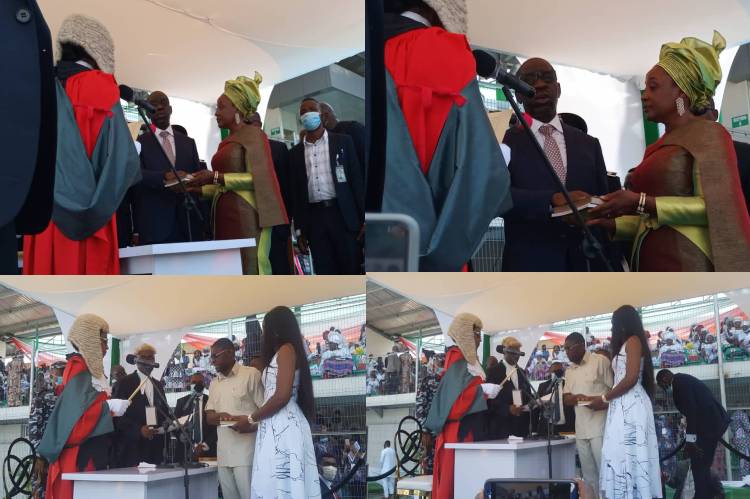 Obaseki, Shaibu take oath of office for second term Obaseki, Shaibu take oath of office for second term