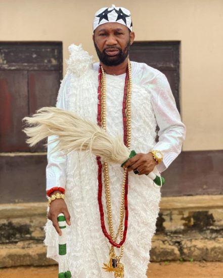 Nollywood actor, Omogoriola Hassan crowned King of Uba land