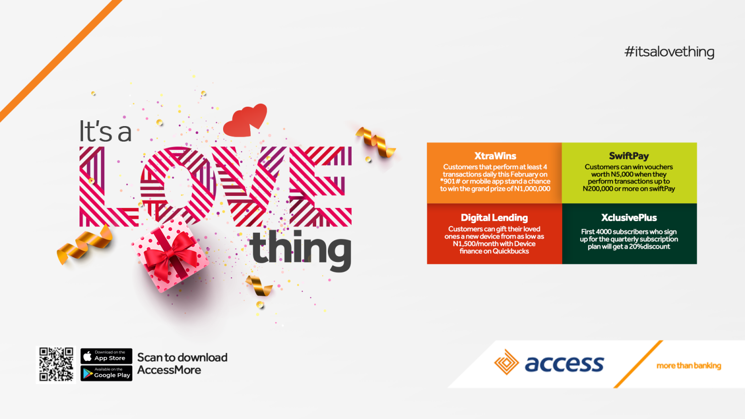 Access Bank rolls out exciting offers to celebrate customers at Valentine