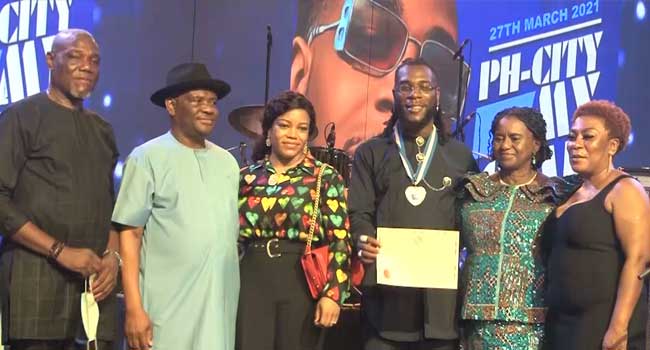 Wike bestows Rivers State’s second highest award on Burna Boy