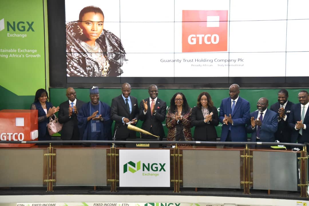 Nigeria Stock Exchange welcomes GT Holding Company Plc with closing gong ceremony