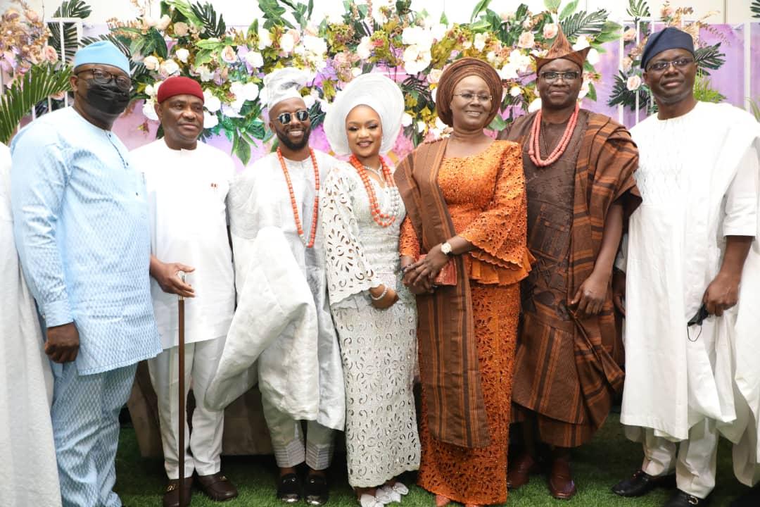 ‘My son won’t cheat on you since you’ve flat stomach,’ Fayose assures son’s bride