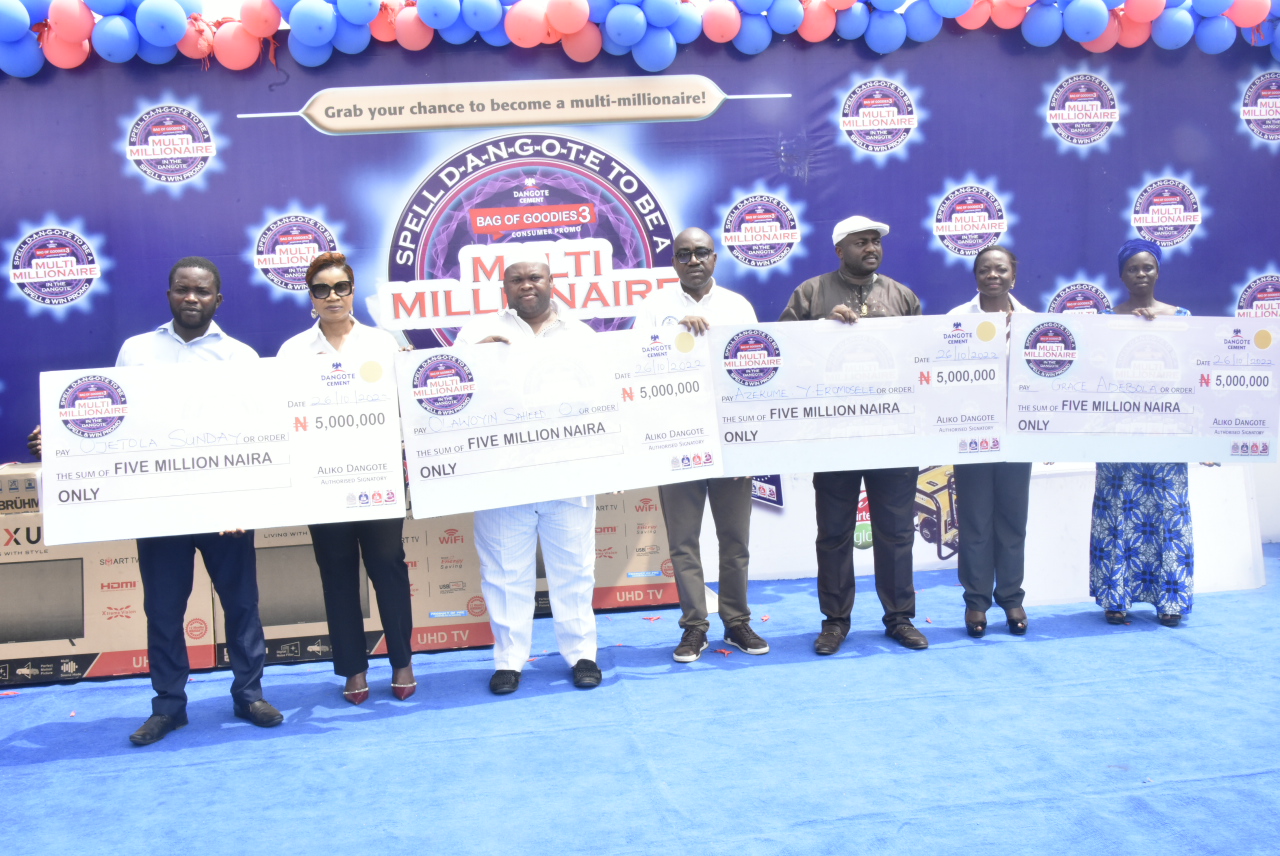 N1bn Dangote promo: Over 100 customers become instant millionaires