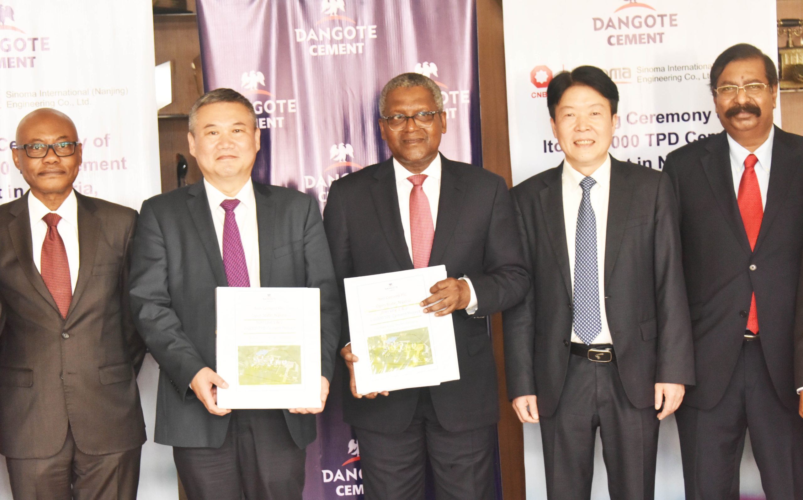 Dangote, Sinoma sign agreement on new 6Mta cement plant in Ogun