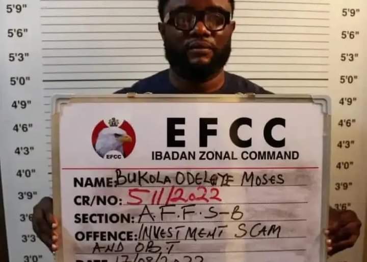 EFCC arraigns Beedel Investment boss, Odeleye Moses Oluwabukola for committing N9m investment scam