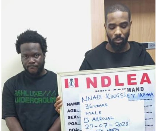 NDLEA arrests artistes’ manager, Oseni Ayodeji Babatunde, businessman, Nnadi Kingsley Ikenna who sell drugs at Quilox, DNA, Silverfox night clubs