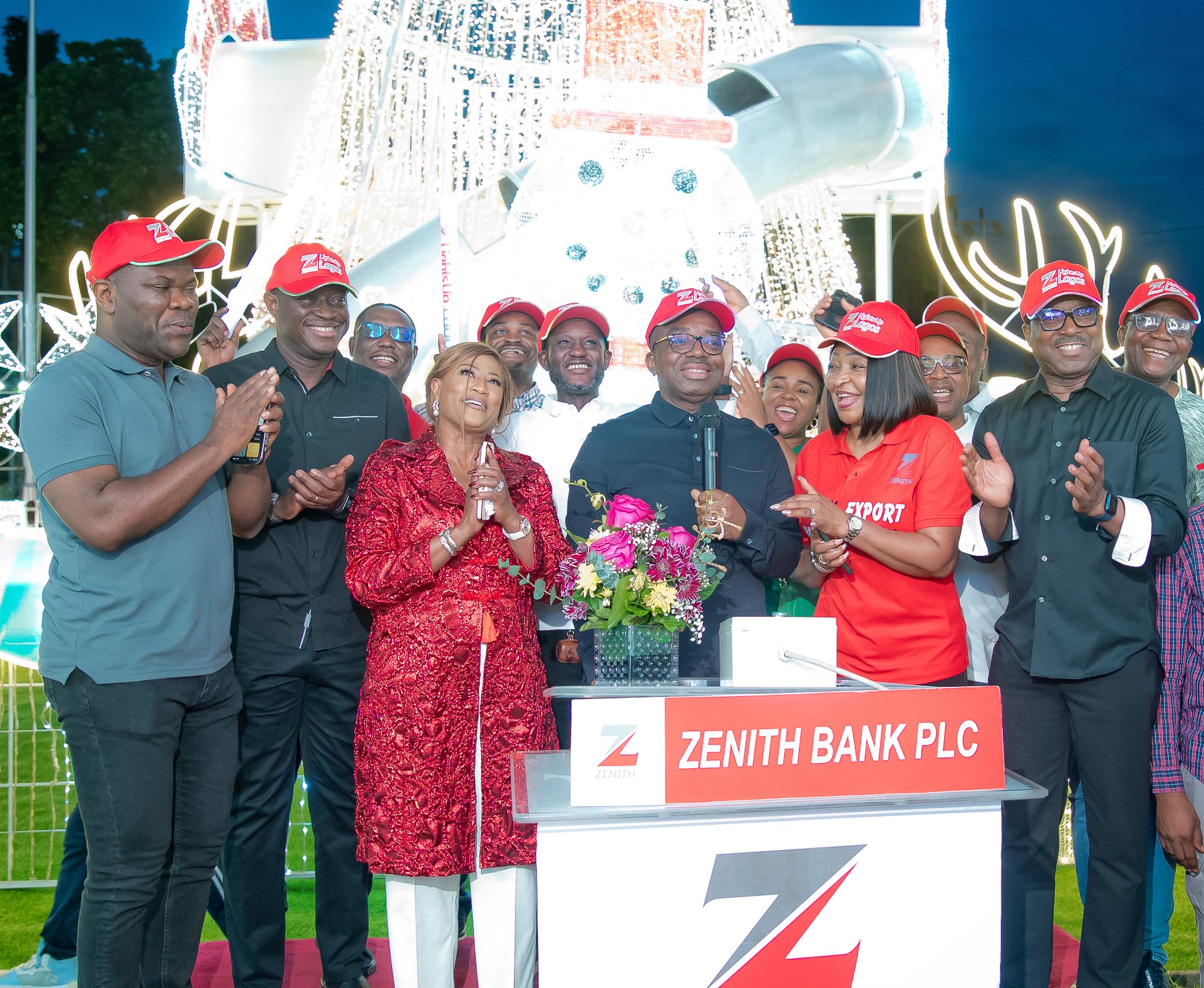 Zenith Bank lights up Ajose Adeogun street for yuletide season