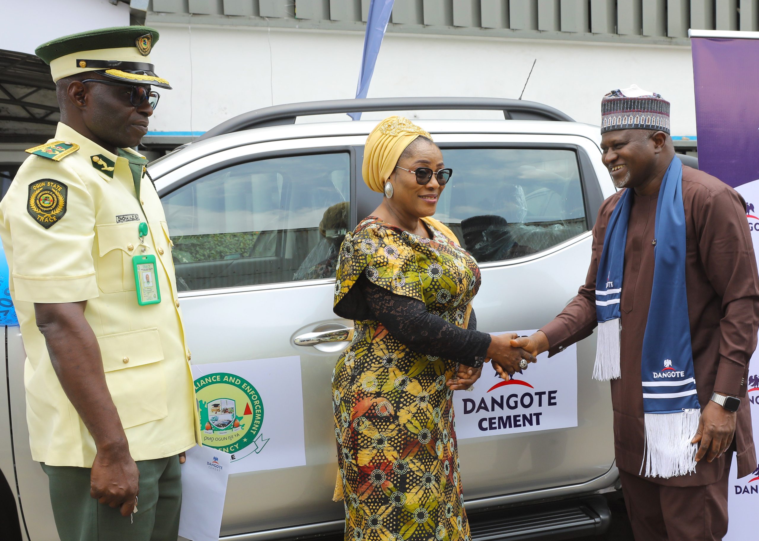 Dangote cement donates vehicles to LASTMA, TRACE, to aid traffic management in Lagos, Ogun
