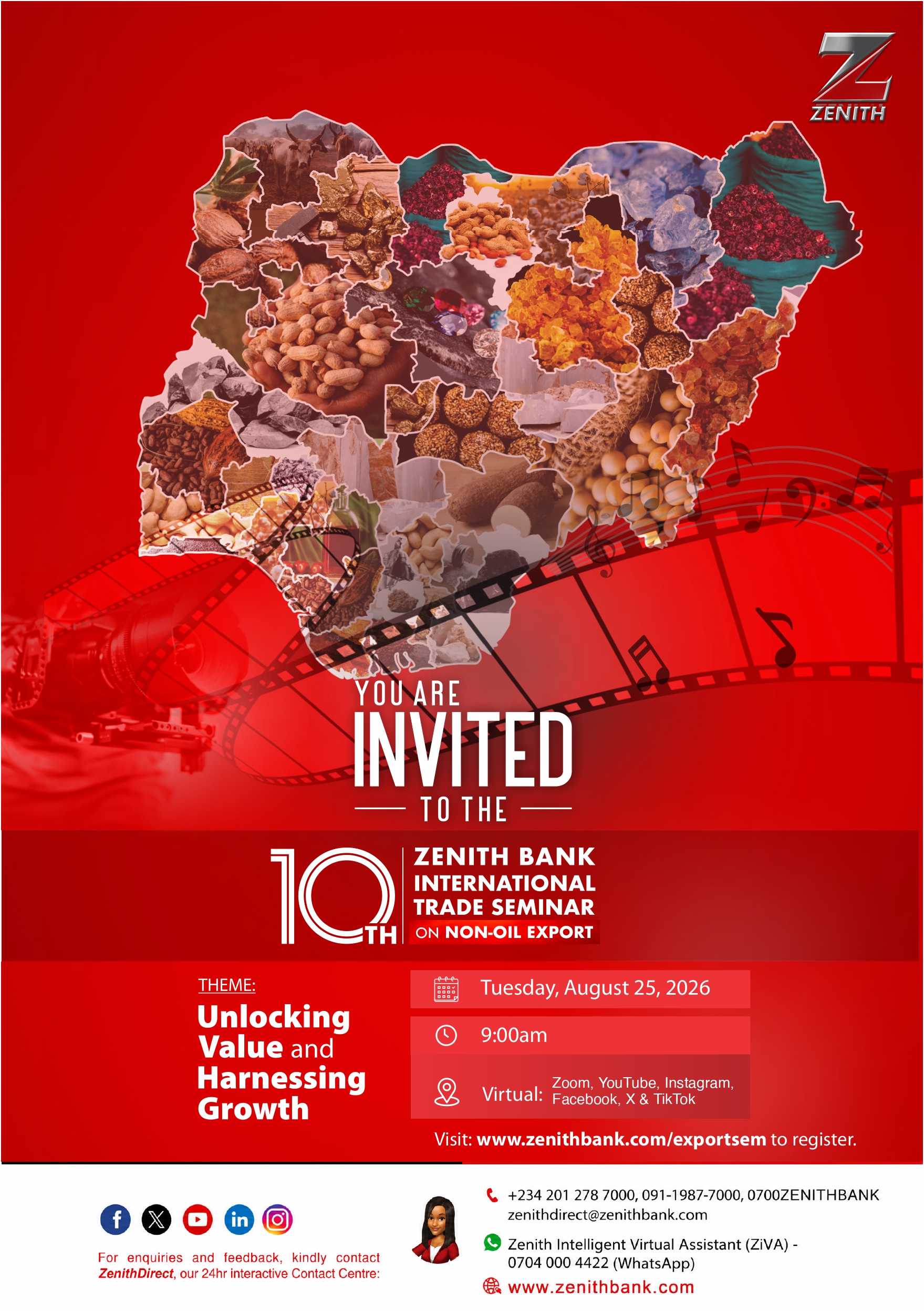 Zenith bank to host 10th International Trade Seminar on non-oil export Zenith bank to host 10th International Trade Seminar on non-oil export