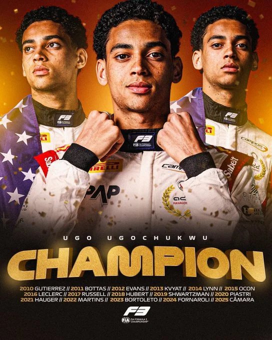 International fashion model, Oluchi Onweagba’s son makes history, becomes first American champion of Formula 3